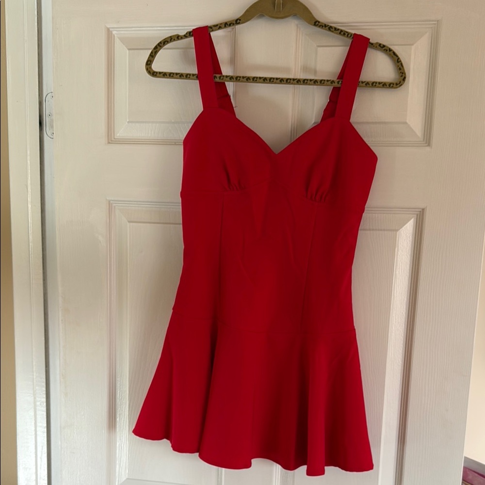 Iris Red Sweetheart Mini Sundress
